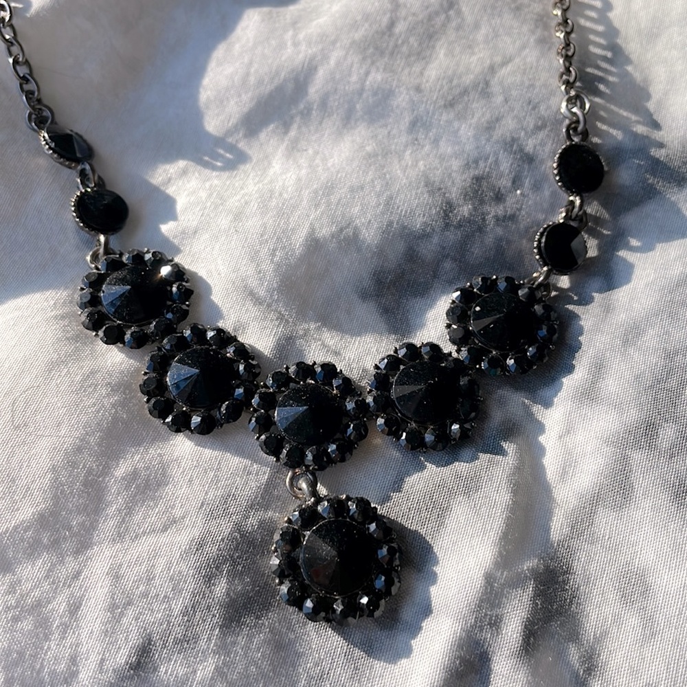 Black statement necklace